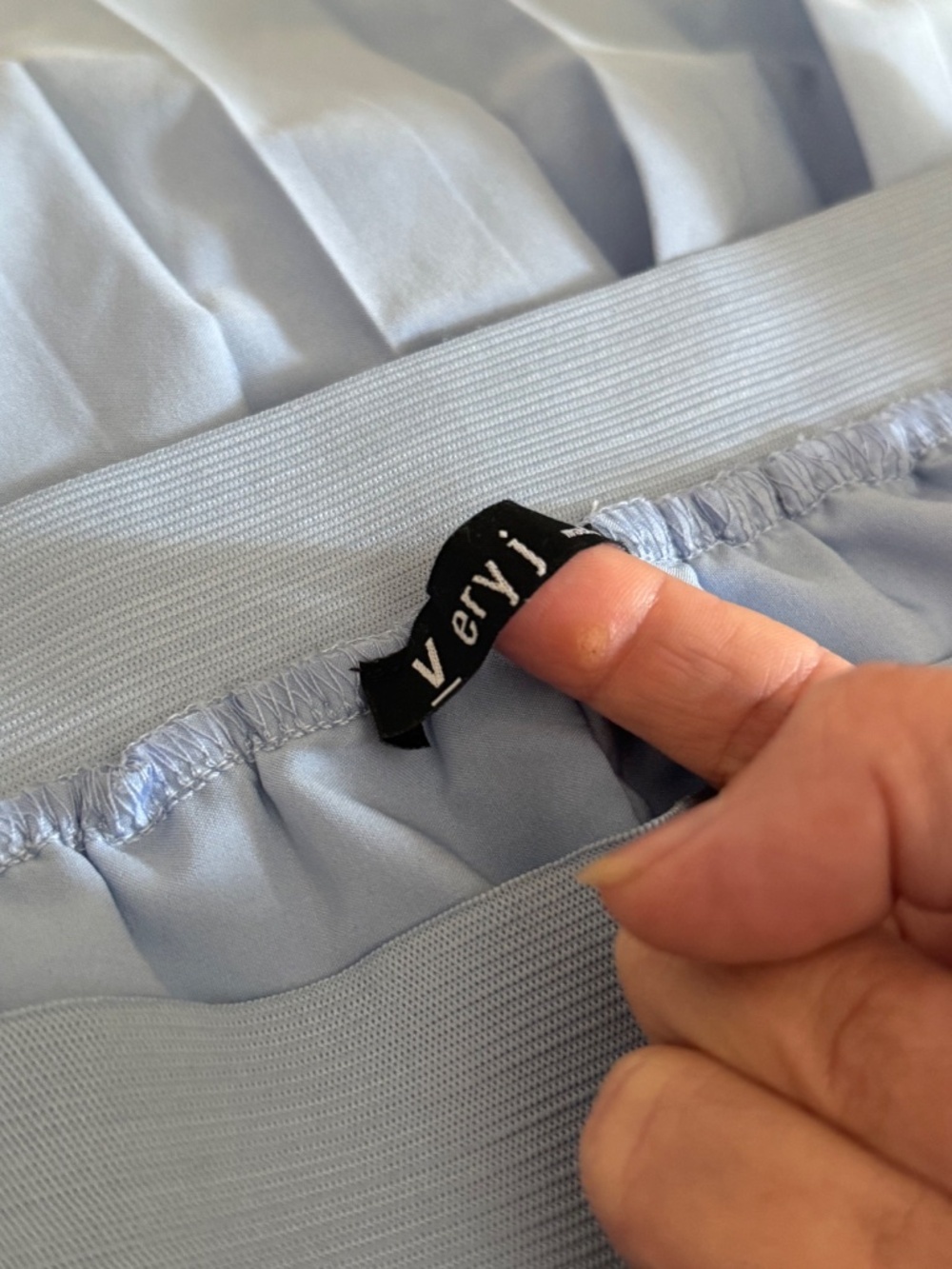 Very J Pleated Activewear Mini Skirt - Light Blue - Large - Picture 4 of 4